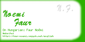 noemi faur business card
